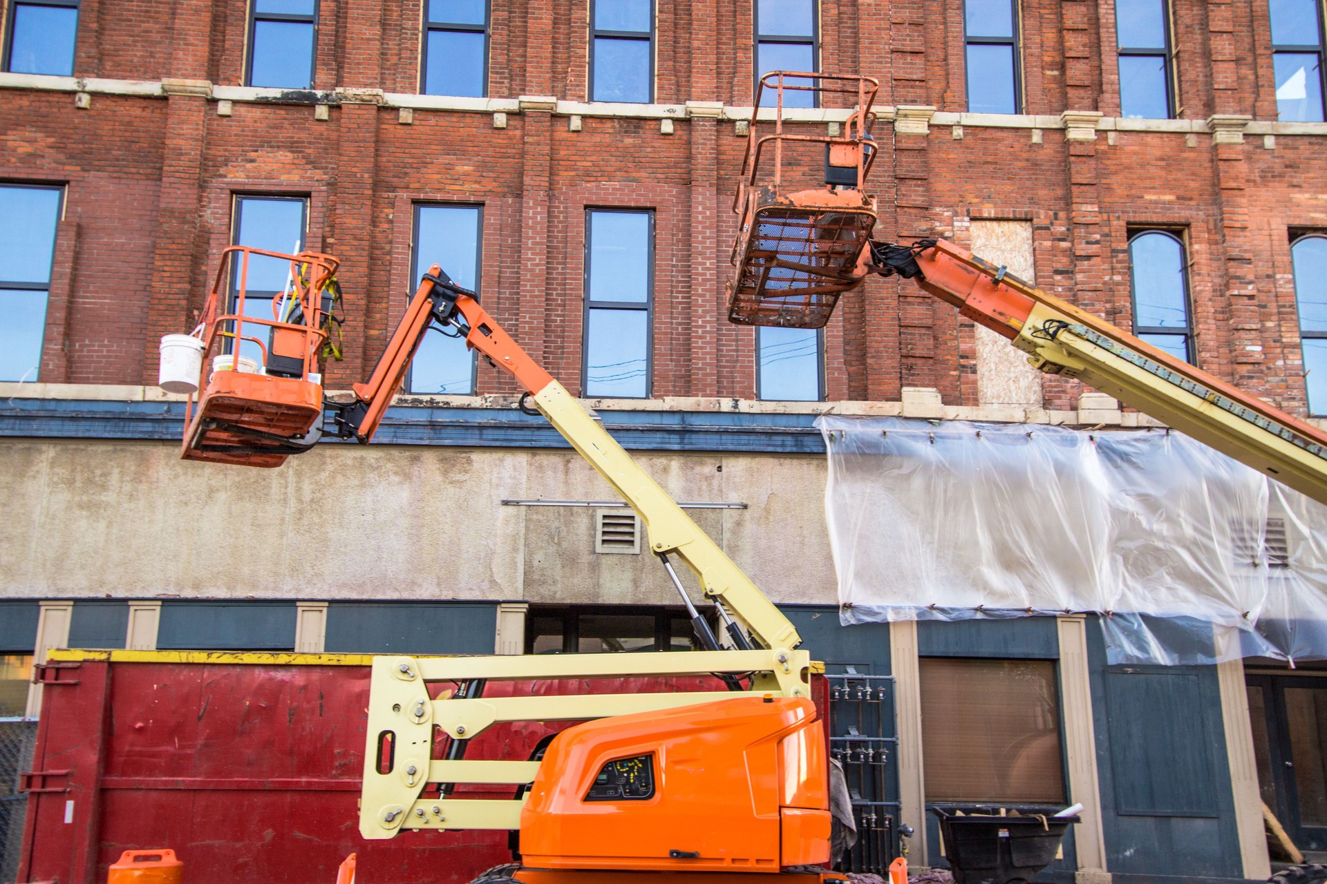 Construction Site On Downtown Street
